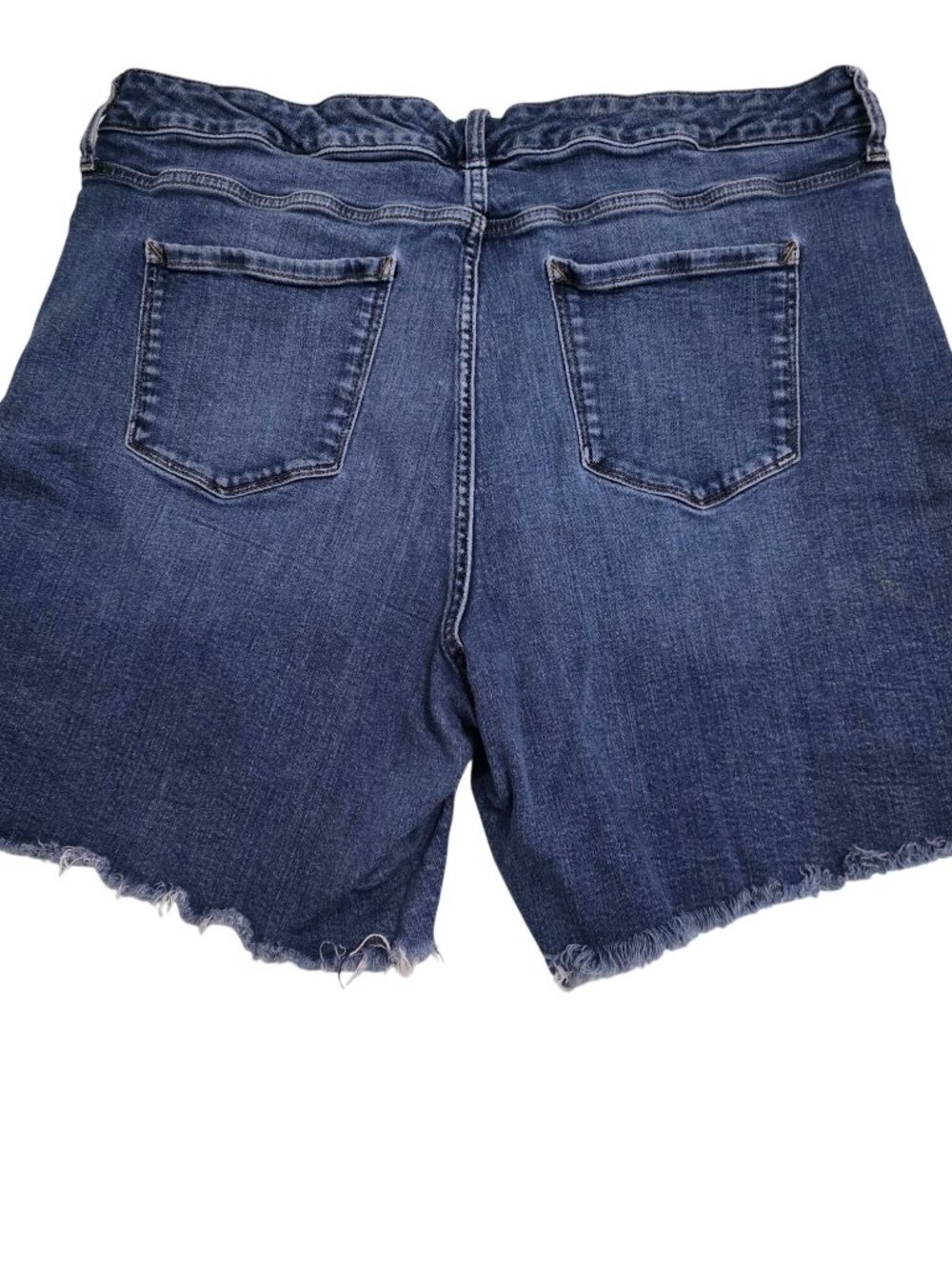 Set of 2 ANA Womens High-Rise Denim Shorts 18W and 20W Frayed  Stretch 8" Inseam - Picture 12 of 12